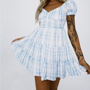 Princess Polly Blue Gingham Mini Dress SOLD OUT
